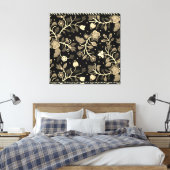 Anishinaabe Floral Beaded Applique Art Canvas Afdruk (Insitu (Slaapkamer))