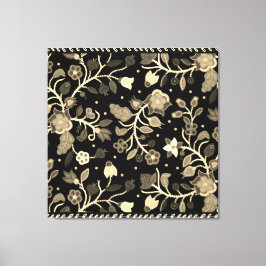 Anishinaabe Floral Beaded Applique Art Canvas Afdruk