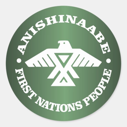 Anishinaabe (Ojibwe, Chippewa) Ronde Sticker (Voorkant)