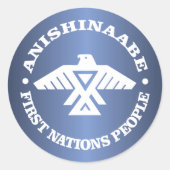 Anishinaabe (Ojibwe, Chippewa) Ronde Sticker (Voorkant)