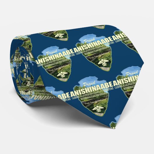 Anishinaabe (pijlpunt) stropdas (Opgerold)