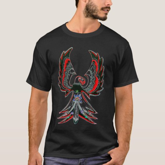 Anishinaabe Thunderbird Black T-shirt (Voorkant)