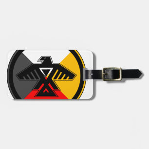 Anishinaabe Thunderbird in de vier richtingen Bagagelabel