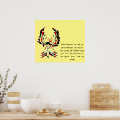Anishinaabe Thunderbird Inspirerend Quote Poster (Keuken)