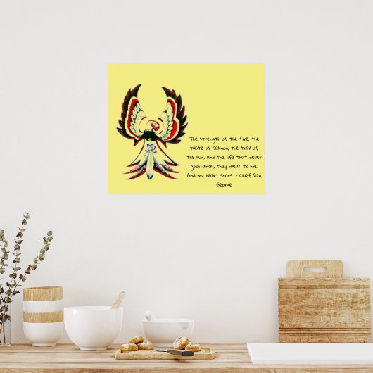 Anishinaabe Thunderbird Inspirerend Quote Poster (Keuken)