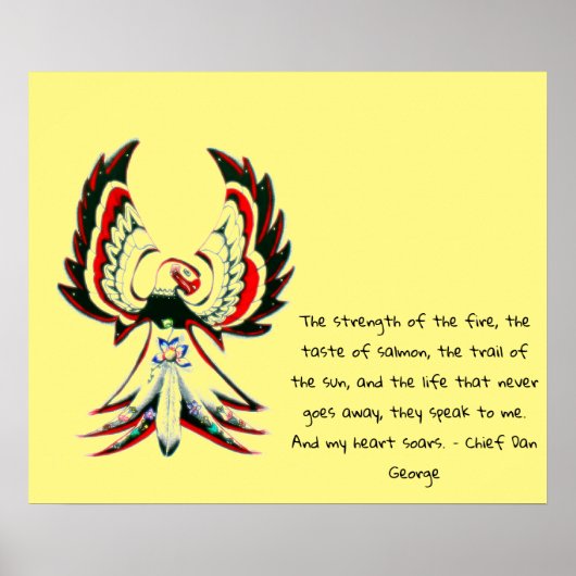 Anishinaabe Thunderbird Inspirerend Quote Poster (Voorkant)