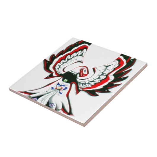 Anishinaabe Thunderbird Tegeltje (Zijkant)