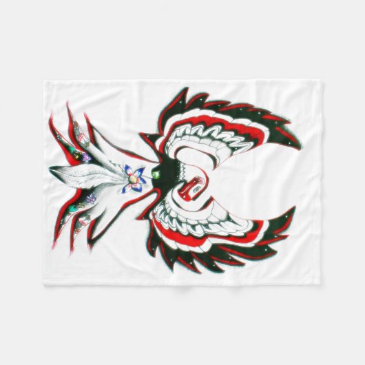 Anishinaabe Thunderbird Warm Cozy Fleece Blanket (Voorkant (Horizontaal))