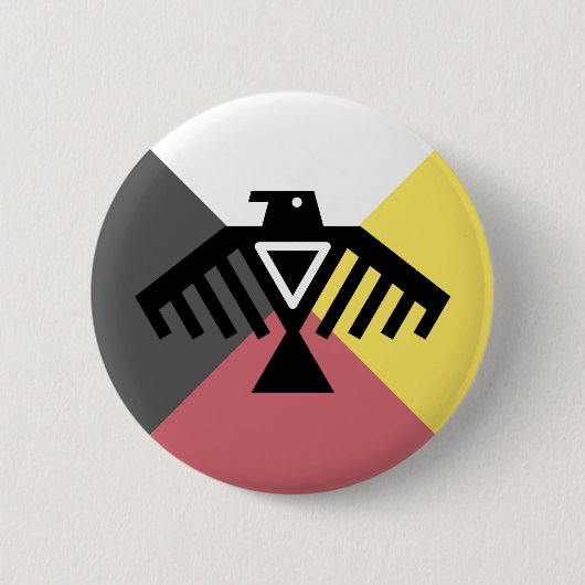 anishinabe ronde button 5,7 cm (Voorkant)