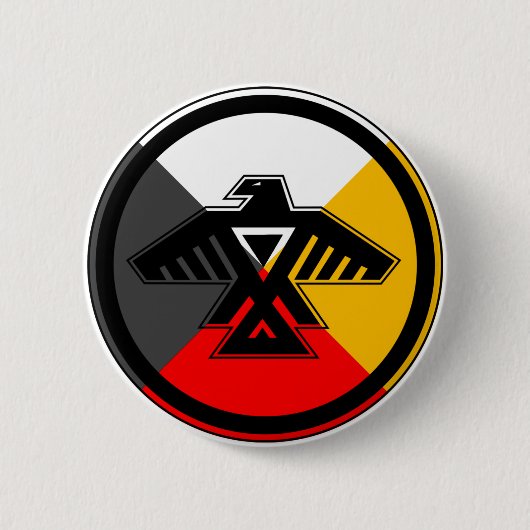 Anishinabek Dodem & 4 Richtingen Button (Voorkant)