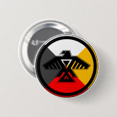 Anishinabek Dodem & 4 Richtingen Button (Voorkant /achterkant)