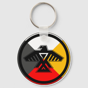 Anishinabek Dodem & 4 Richtingen Sleutelhanger