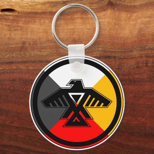 Anishinabek Dodem & 4 Richtingen Sleutelhanger (Voorkant)