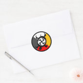 Anishinabek Dodem Miskwaadesi Ronde Sticker (Envelop)