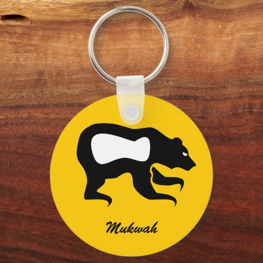 Anishinabek Dodem Mukwah Sleutelhanger (Voorkant)