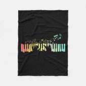 Anist Keyboards Music Notes Ano  Fleece Deken (Voorkant)