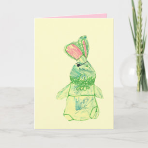 Anita Bunny Blank Full-Color Kaart Verticaal