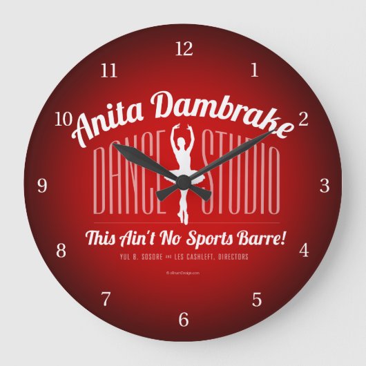 Anita Damremdance Studio — grote klok (Voorkant)