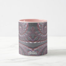 ANITA ~ GLOSSY 3D Zany Pink Silver ~
