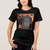 "Anita Newhart" Halloween Hoofdsteen Humor Tri-Blend Shirt (Voorkant)