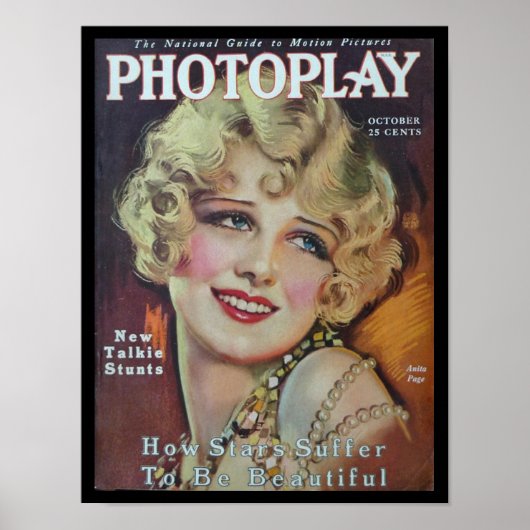 Anita Page Photoplay Poster (Voorkant)