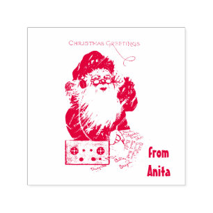 ANITA ~ SANTA ~ Merry kerstgratie ~ Zelfinktende Stempel