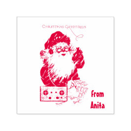 ANITA ~ SANTA ~ Merry kerstgratie ~ Zelfinktende Stempel