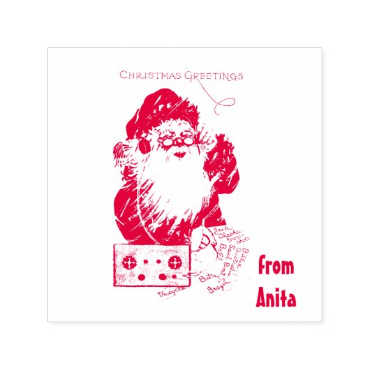 ANITA ~ SANTA ~ Merry kerstgratie ~ Zelfinktende Stempel (Design)