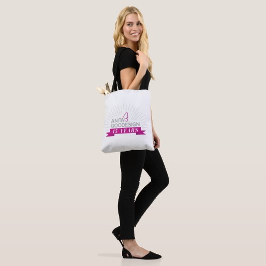 Anita's 15e Jubileum Canvas tas (Op model)