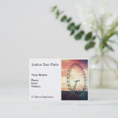 Anitiqued London Eye op Sunrise Visitekaartje (Staand voorkant)