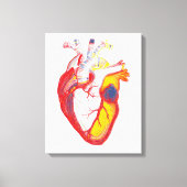 Anitomische Pop Heart Canvas Afdruk (Voorkant)