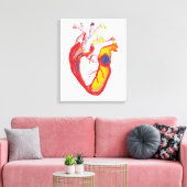 Anitomische Pop Heart Canvas Afdruk (Insitu (Woonkamer))