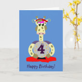 Anivalley Gina Giraffe Kaart (Gele Bloem)