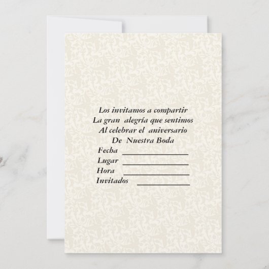 Aniversario 2 kaart (Achterkant)