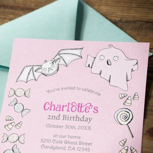 Aniversario de los niños de Halloween de dulce dul Kaart