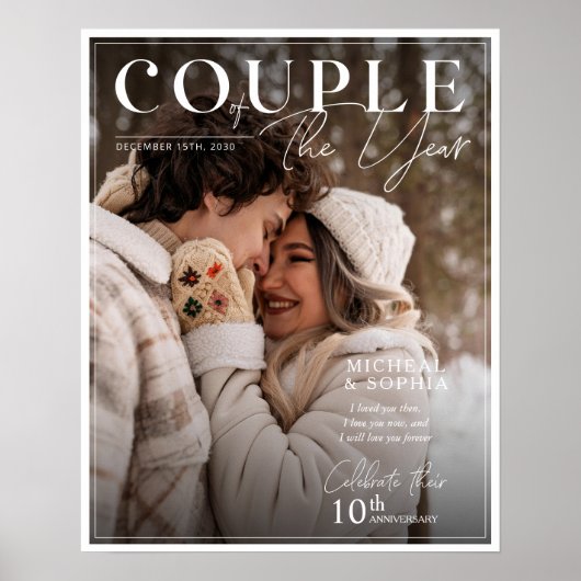 Aniversary Magazine Foto Hoesje Personaliseren Pos Poster (Voorkant)