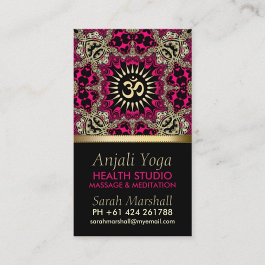 Anjali Yoga Eastern New age Visitekaartje (Voorkant)