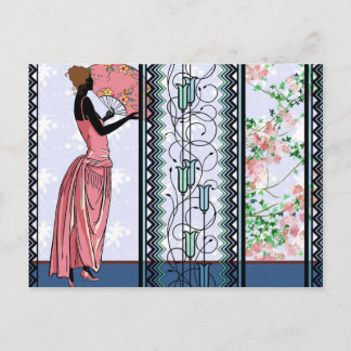 Anjanette in Peach & Blue - Briefkaarten