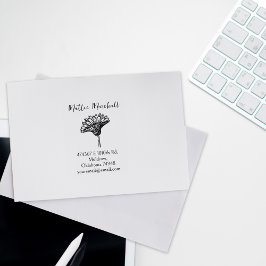 anjer bloem aangepaste retour adres rubberstempel