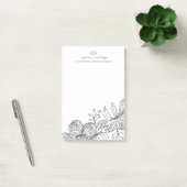 Anjer Bloem Botanische Bloem Lijn Kunst Post-it® Notes (Kantoor)
