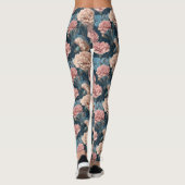 Anjer Bloem Cardio Anjer Bloemen Moederdag Leggings (Achterkant)