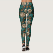 Anjer Bloem Fitness Mode Anjer Schittering Leggings (Achterkant)