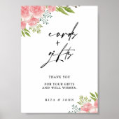 Anjer Bloem Kaarten en Geschenken Trouwteken Poster (Voorkant)