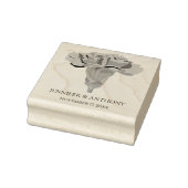 Anjer Bloem Luxe Moderne Bloemen Bruiloft Rubberstempel (Stempel)