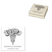 Anjer Bloem Luxe Moderne Bloemen Bruiloft Rubberstempel (Gestempeld)