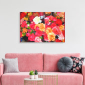 Anjer Bloem Mix Canvas Afdruk (Insitu (Woonkamer))