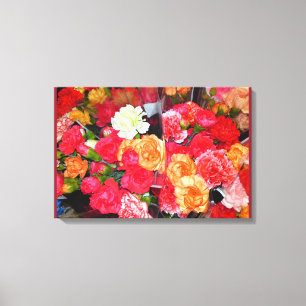 Anjer Bloem Mix Canvas Afdruk