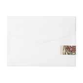 Anjer Bloem Tegel Antiek Rustieke Kunst Adreslabel Wikkel (Achterkant)