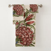 Anjer Bloem Tegel Antiek Rustieke Kunst Bad Handdoek (Insitu)