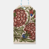 Anjer Bloem Tegel Antiek Rustieke Kunst Cadeaulabel (Voorkant)